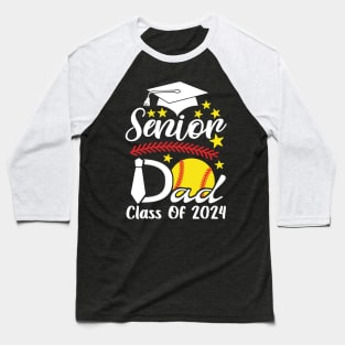 Softball Dad 2024 Senior Dad Class Of 2024 Graduation Baseball T-Shirt